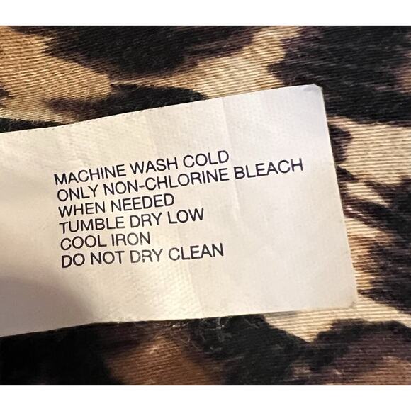 Gap Womens sz 6 Brown & Black Leopard Print Cotton Casual Mini Skirt - Picture 6 of 7